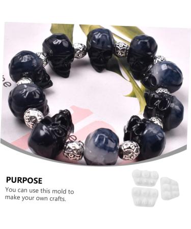 Abaodam 9 Pcs skull mold stencils for crafts silicone mold skull beads Bracelet Mould cake mold gentleman - Buy Online on GoSupps.com