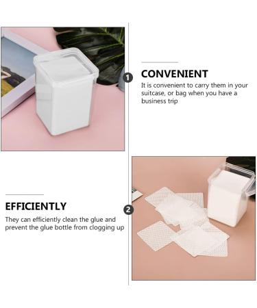 Minkissy Lint-Free Nail Polish Remover Pads - 2 Boxes of Cotton Cleaning Towels & Eyelash Nozzle | International Shipping - Buy Online on GoSupps.com