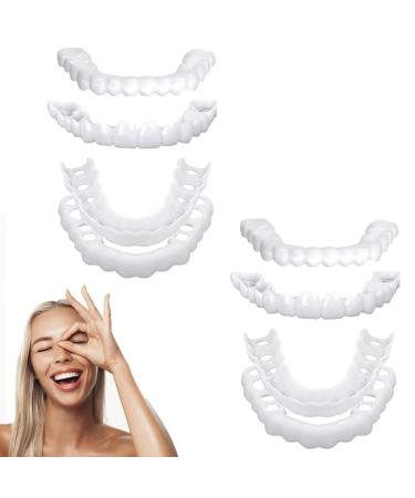 2 pieces of artificial teeth to put on cosmetic veneers teeth at the top and bottom fake braces do dentures yourself for women and men instant beautiful smile