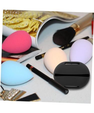 Mikinona 1set Powder Puff Storage Box Make up Travel Egg Rack Silica Gel Black 20X4.8CM - Buy Online on GoSupps.com
