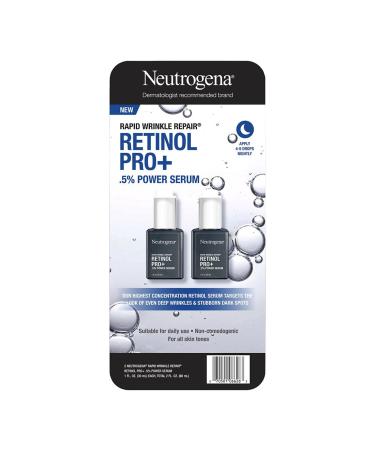 Neutrogena Rapid Wrinkle Repair Retinol Pro+ 0.5% Power Facial Serum 2-Pack - Buy Online on GoSupps.com