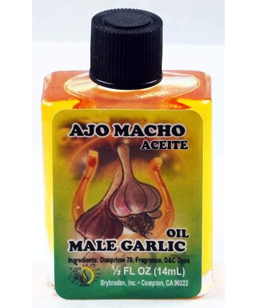 1 PIECE BRYBRADAN MALE GARLIC OIL/AJO MACHO ACEITE 1/2 FL OZ 14.7 ML MALE GARLIC 1