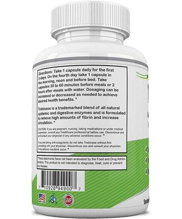 Trebinase Advanced Systemic Enzyme Supplement - 90 Capsules - Buy Online on GoSupps.com