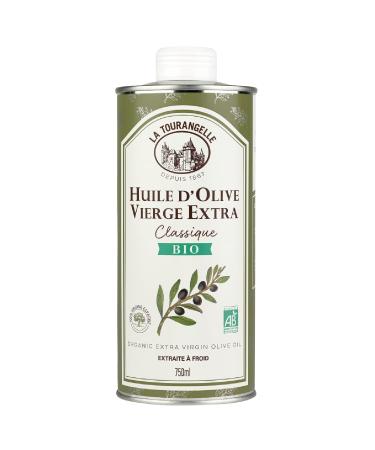 La Tourangelle - Extra virgin olive oil Organic - Cold extracted - Premium oil - Mix of arbequina and picual olives - 750ml