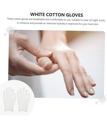 minkissy 30 Pairs Overnight Moisture Gloves Bedtime Cotton Healing Cotton Gloves Moisturizing Mittens Jewelry Inspection Gloves Cream Gloves Women's Dry Hands Honey White - Buy Online on GoSupps.com