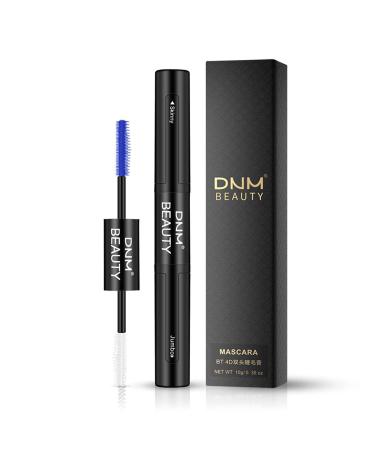 Mascara 4D Double-Headed Quick-Dryin Mascara Black Waterproof Sweatproof No Smudging Mascara Black Volume and Length
