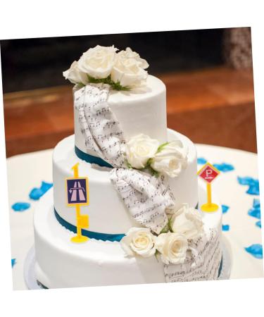 Fireman Birthday Cake Toppers - Kids Cupcake Decorations Set with Road Sign Picks - Firefighter Theme Party Supplies - Buy Online on GoSupps.com