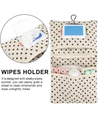 Delitls 2-in-1 Diaper Bag with Wrap Pad - Stylish Organizer & Cosmetic Bag for Moms | White & Leaf Print Baby Essentials - Buy Online on GoSupps.com