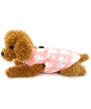 Smalllee Lucky Store Waterproof Dog Jacket | Cozy Winter Coat for Small Dogs & Cats | Pink Chihuahua & Shih Tzu Size M (42cm Chest 32cm Back) - Buy Online on GoSupps.com