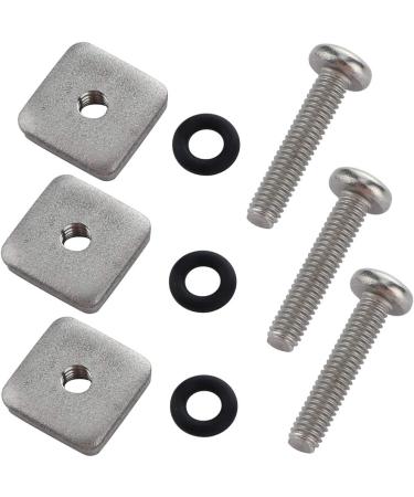 VTurboWay 316 Stainless Steel Fin Screw and Plate 3 Pack - M4 Screw for Surf Longboard and SUP, Fiberglass Single Fin - Buy Online on GoSupps.com