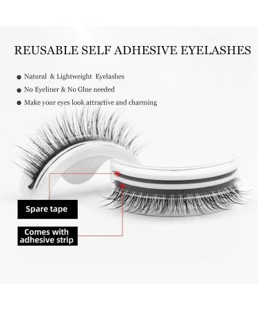 Buy AddFavor 2 Pairs Self Adhesive Eyelashes - Reusable 6D Curl Cat Fake Lashes for a Natural Look | No Glue False Lashes 10mm Style G - International Shipping - Buy Online on GoSupps.com