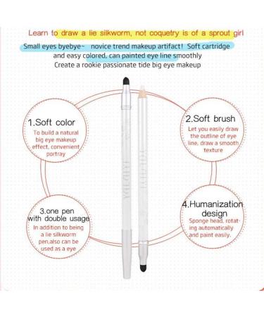 FOMIYES Eye Shadow Pen Lying Silkworm Pen Double Head Makeup 1 count (Pack of 1) White - Buy Online on GoSupps.com