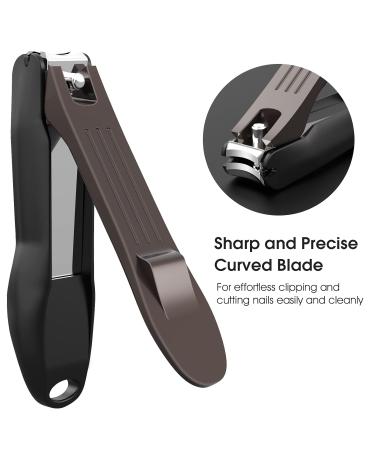 GLAMFIELDS Stainless Steel Nail Clipper with Catcher - No Splash Fingernail & Toenail Trimmer | Perfect Gift for Men & Women - Buy Online on GoSupps.com