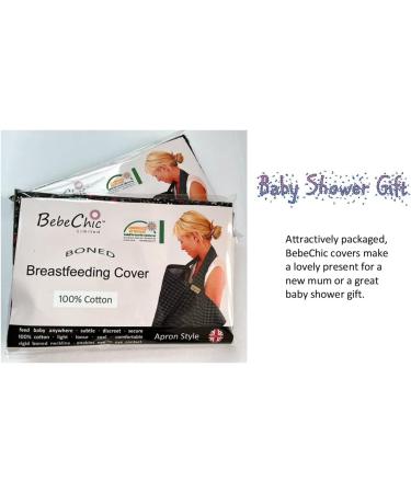 BebeChic Oeko-Tex Certified Cotton Breastfeeding Cover - Black/White Dot - Buy Online on GoSupps.com