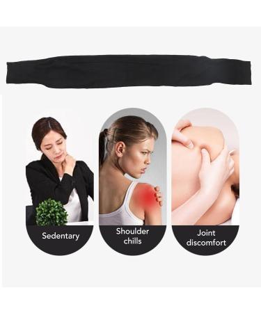 Universal Double Shoulder Support Brace Wrap Cotton Tencel Compression Shoulder Arm Warmers for Men Women Black - Buy Online on GoSupps.com