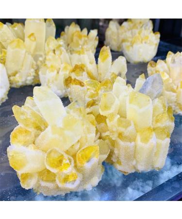 Natural Crystal Rough Home Decoration 400-800g Natural Yellow Ghost Phantom Quartz Crystal Cluster Specimen Home Decoration Office Living Room Crystal Decora Stones (Size : 700-800g) - Buy Online on GoSupps.com