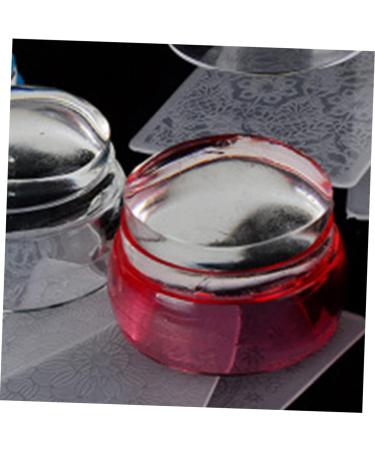 minkissy Tools Set manicure kit nail stamping plate nail art stamping tool nail art stamper manicure tools clear nail polish mold kit transparent nail polish nail tools seal Art 3*3*2cm Red - Buy Online on GoSupps.com