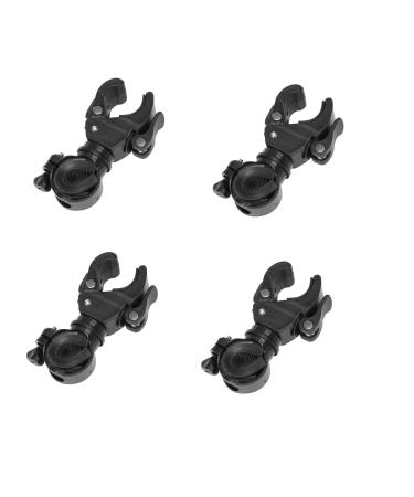 4pcs Wheelchair Walking Stick Rack for Drive Rollator Walker Wheelchair Durable Cane Holder Accessories for Wheelchair Scooters Most Walkers Black