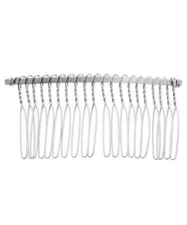 Beatifufu 20 Clear Hair Clips Metal Hair Leather Lighter Pouch Hair Jewelry Hair Accessories for Women Wedding French Twist Side Comb Metal Wide Veil Combs for Brides Wire Headband Chic Miss