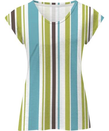 Short Sleeve T Shirts Clothing Woman T-Shirt Casual Black Clothing Top Women's Floral Pattern for Women Crop Tops Shirt Shirts Top Women's Summer Tank Top 2-green S - Buy Online on GoSupps.com