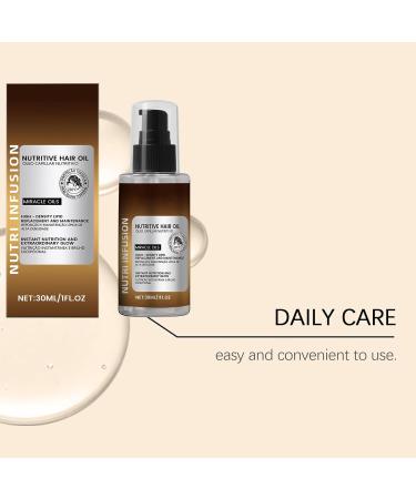  Generisch Hair oil for dry hair - 30ml anti-frizz oil - Non-greasy repair solution for split ends smoothing shine volume - Daily care - Buy Online on GoSupps.com
