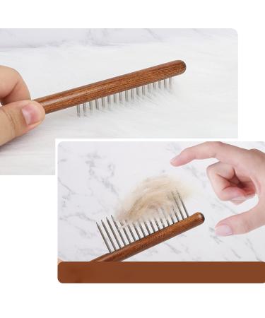 Longbeste Skin-Friendly Steel Tooth Comb for Cats & Dogs - Remove Mats & Nodes Wooden Handle Wide Teeth - Buy Online on GoSupps.com
