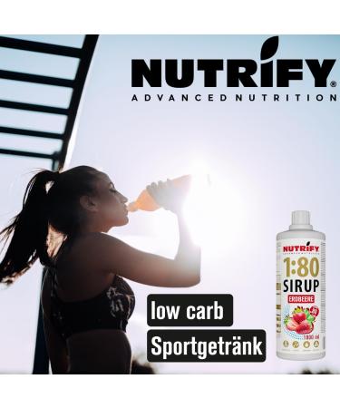 Buy Nutrify Vital Fitness Drink 1L - Sugar-Free Strawberry Beverage Concentrate with Vitamins & L-Carnitine | Makes 80 Liters of Sports Drink - Buy Online on GoSupps.com
