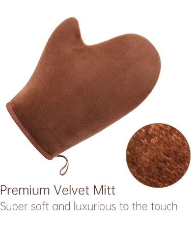 Self Tanning Mitt Applicator Kit - 4 Piece Set with Glove Exfoliating Mitt Mini Face Applicator & Back Lotion Applicator - Perfect for a Flawless Tan - Buy Online on GoSupps.com
