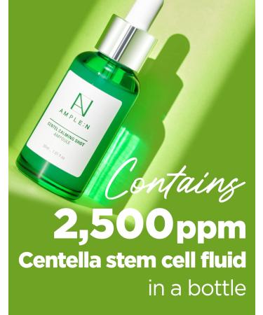 AMPLE:N Centel Calming Shot Serum - Soothing Face Serum for Sensitive Skin | Redness Relief & Acne Treatment with Centella Asiatica | 1.01 fl. oz - Buy Online on GoSupps.com