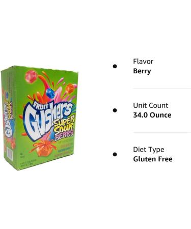 Gushers Sour Berry 4.25oz 8ct - Buy Online on GoSupps.com