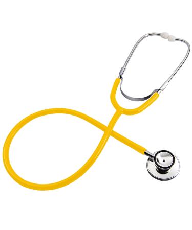 Yellow Stethoscope for Fancy Dress Doctor Costume Accessory and Educational Prop with Diaphragm and Bell Features - One Size - Colour - Yellow By TRIXES