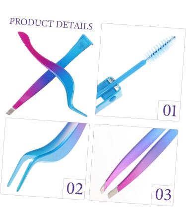 WOFASHPURET 1 Set Set Blue Pink Love Fake Eyelashes Eyelash Curler Tweezers Eyebrow Tweezers for Adult Precision Tweezer Cosmetic Eyebrow Brush Tool Trimming Eyebrow Tweezers - Buy Online on GoSupps.com