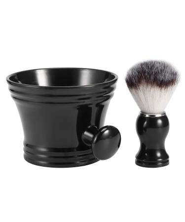 Qyebavge Shaving Brush Set Shaving Soap Bowl Beard Grooming Soft Barber Cleaning Brush Nylon Mustache Shaving Tool Set