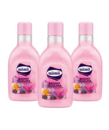 Milmil Milmil Bath Mousse Blackberry & Musk Fragrance Practical Format Convenience Dermatologically Tested - 3 x 2000 ml