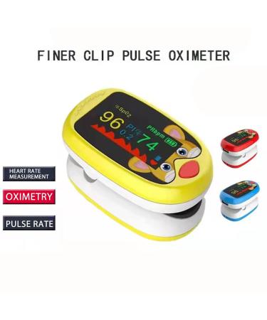 Finger Pulse Oximeter SPO2 Monitor for Kids - Portable Oxygen Sensor, 6 Modes, Auto Shutdown (Yellow) - Buy Online on GoSupps.com