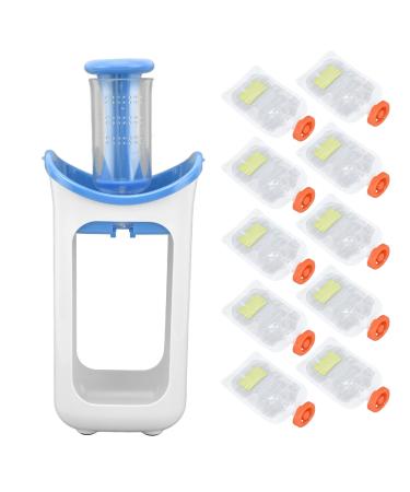 Baby Puree Maker ABS Material Baby Food Masher Highly Durable Easy to Clean High Efficiency with Pouches for School for Camping for Home(blue)