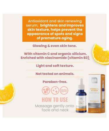 Buy Pili Vitamin C Serum with Niacinamide & Organic Silicium - Perfect for All Skin Types 1 oz - International Shipping Available - Buy Online on GoSupps.com