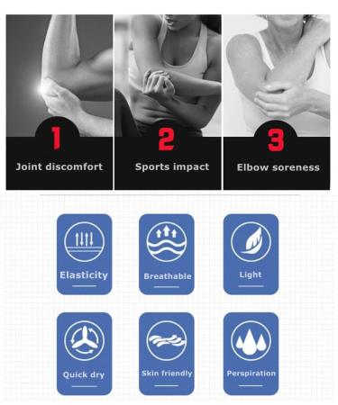 Elbow Compression Sleeve for Tendonitis | Tennis & Golf Relief for Men & Women | Large-X-Large Black - Buy Online on GoSupps.com