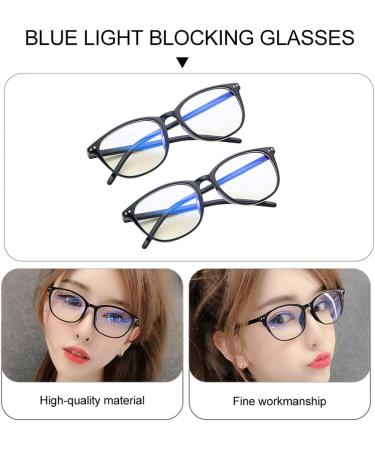 Faruta Blue Light Blocking Glasses - Black Frame Anti-Glare Computer & Gaming - 2 Pairs for Reduced Eye Strain & Enhanced Comfort - Buy Online on GoSupps.com