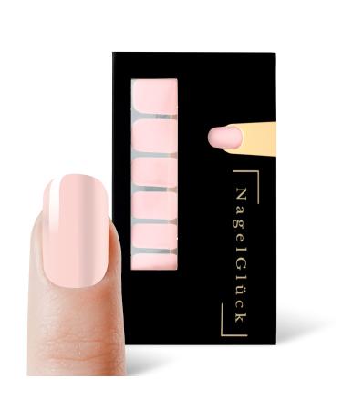 NagelGl ck nail foils | 32 single-coloured nail foils (salmon)