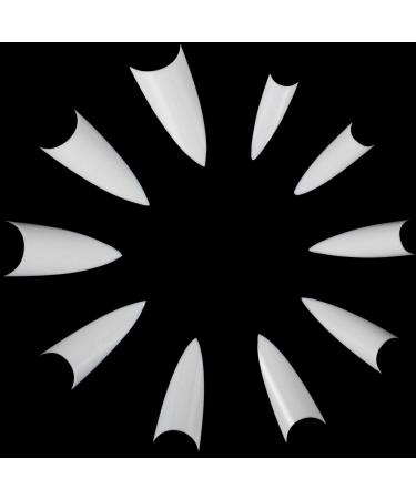 Anewish 500 pieces natural/white/transparent color Artificial fingernails finger fingernails art nail nail fake nails nail tips for diy nail art and nail studios 10 sizes (natural)