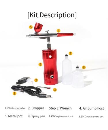 rumoe Cordless Airbrush Compressor Kit for Makeup Cake Decoration Cookie Mode Makeup - Buy Online on GoSupps.com