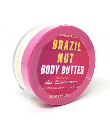 Trader Joe's Brazil Nut Body Butter Made With Acai and Guarana Extracts Net Wt. 8 Oz (227g) - Pack of 1