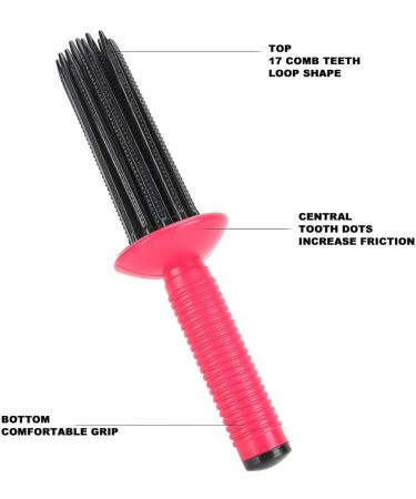 Curling Roll Comb 17 Teeth Curling Wand Portable Anti slip Curling Wand Professional Curly Hair Styling Tools For Hair Salon Home 1 Pack - Buy Online on GoSupps.com