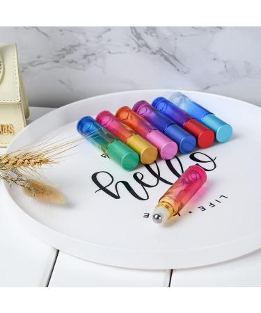 10 Pack Ferry Pier Glass Roller Bottles - Essential Oil Containers for Aromatherapy Home & Travel - 10ml with Carrying Bag - Buy Online on GoSupps.com