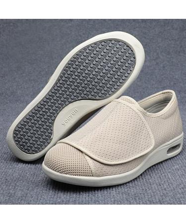 Diabetic Shoes for Women - Adjustable Lightweight Air Cushion Footwear for Edema Plantar Fasciitis Bunions & Swollen Feet (Beige Size 12 - Buy Online on GoSupps.com
