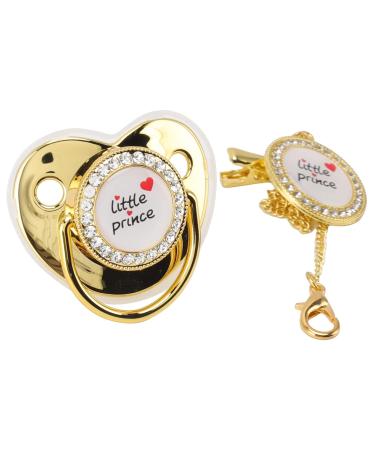 Luxury Golden Rhinestone Pacifier for Newborns | Bling Baby Pacifier (6-18 Months) - Buy Online on GoSupps.com