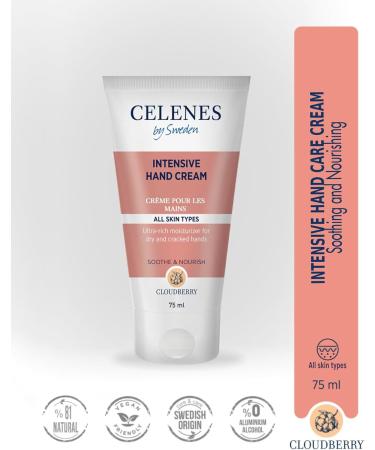 CELENES by Sweden - Cloudberry Intensive Hand Cream Alcohol-free Fragrance-Free and Paraben Free All Skin Types - 75 ml - Buy Online on GoSupps.com