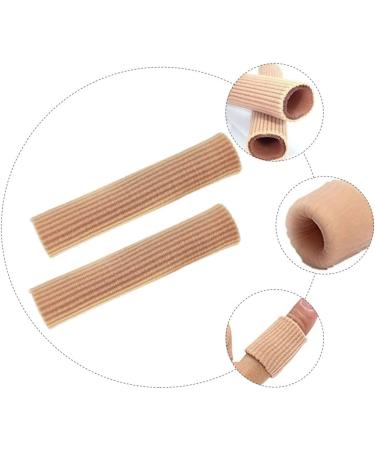 Gel Finger Toe Covers - 2pcs Elastic Wrap Bandages for Thumbs & Toes - Thumb Protector Sleeves - Ribbed Flesh Color Tubes - Buy Online on GoSupps.com