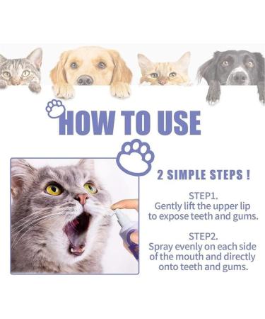 PICKX Teeth Cleaning Spray for Dogs &Cats Dental Plaque Gel Pet Spray Pet Oral Spray Clean Teeth Pet Breath Freshener Spray Care Cleaner Eliminate Bad Breath Targets Tartar Plaque (1PC) - Buy Online on GoSupps.com